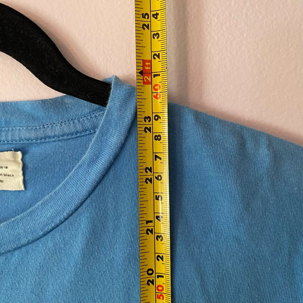 "Main Label" Off-White Blue Move Faster! Tom Jerry Short Sleeve Tee Men Large - Picture 10 of 12